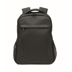 RPET polyester laptop backpack with trolley holder, 15” black colour tenth view