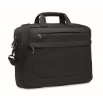 RPET laptop bag with removable and adjustable strap, 15'' black colour