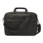 RPET laptop bag with removable and adjustable strap, 15'' black colour third view