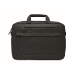 RPET laptop bag with removable and adjustable strap, 15'' black colour