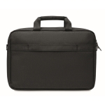 RPET laptop bag with removable and adjustable strap, 15'' black colour