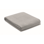 Lightweight cotton waffle blanket, 300 g/m2 grey colour