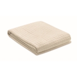 Lightweight cotton waffle blanket, 300 g/m2 beige colour