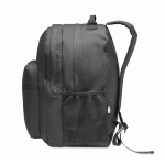 RPET polyester laptop backpack with pockets and padding, 15'' black colour tenth view