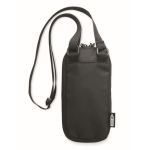 Crossbody phone bag made of RPET with adjustable strap black colour second view