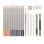 Professional 40-piece drawing set that comes in a case black colour fourth view