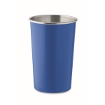 Reusable recycled stainless steel mug, 300ml royal blue colour