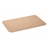 Linen doormat with non-slip backing, size 58 x 38 cm beige colour