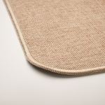 Linen doormat with non-slip backing, size 58 x 38 cm beige colour third photographic view