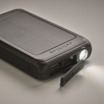 Magnetic charger and power bank with solar panel, 5W black colour sixth photographic view