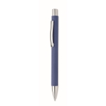 Pen made of recycled paper with blue ink royal blue colour