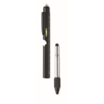 Rotating steel pen with blue ink and multiple functions black colour second view