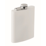 Stainless steel custom flask, 190 ml white colour