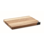 Acacia wood chopping board with knife sharpener wood colour