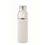 Recycled glass bottle with sleeve and lid, 500 ml beige colour