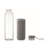 Recycled glass bottle with sleeve and lid, 500 ml dark grey colour seventh view