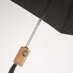 Windproof foldable umbrella made of 190T polycotton, Ø 99 cm black colour fourth photographic view