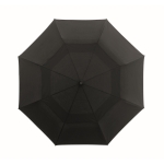 Windproof foldable umbrella made of 190T polycotton, Ø 99 cm black colour fifth view