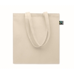 Fairtrade tote bag as a promotional item, 180 g/m2 beige colour second view