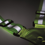 Reflective seat belt with LEDs on front and back green colour seventh photographic view