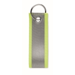 Reflective keyring made of polyester neon yellow colour second view