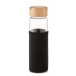 Leak-proof glass bottle with phone holder, 600 ml black colour second view