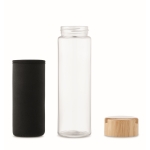 Leak-proof glass bottle with phone holder, 600 ml black colour ninth view