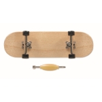 Mini wooden skateboard-shaped finger toy wood colour fourth view