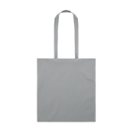 Coloured eco-cotton tote bag with long handles, 180 g/m2 grey colour