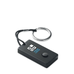 Wireless key finder with selfie shooter black colour view with print area