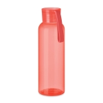 Tritan bottle with silicone loop, 500 ml transparent red colour