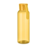 Tritan bottle with silicone loop, 500 ml transparent yellow colour