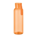 Tritan bottle with silicone loop, 500 ml transparent orange colour