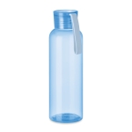 Tritan bottle with silicone loop, 500 ml transparent light blue colour