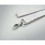 Lanyard with wildflower seeds, 20 mm white colour