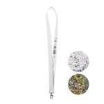 Lanyard with wildflower seeds, 20 mm white colour