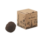 Plant set with bee flower seeds, delivered in a box beige colour