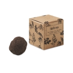 Plant set with herb seeds, delivered in a box beige colour