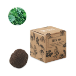 Plant set with herb seeds, delivered in a box beige colour view with print area