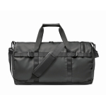 Canvas travel bag with padded base and handles black colour third view