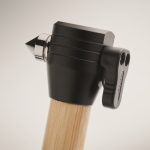 3-in-1 hammer with flashlight and seat belt cutter wood colour photographic view