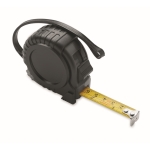 Tape measure from recycled ABS with loop, 3m black colour