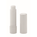 Vegan vanilla lip balm, SPF 10, in recycled ABS case white colour