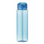 Leak-proof Tritan Renew™ sports bottle with straw, 650 ml transparent blue colour fourth view