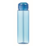 Leak-proof Tritan Renew™ sports bottle with straw, 650 ml transparent blue colour fifth view