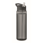 Leak-proof Tritan Renew™ sports bottle with straw, 650 ml transparent grey colour second view