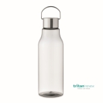 Tritan Renew™ leak-proof bottle with steel handle lid, 800 ml transparent colour