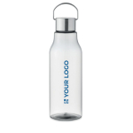 Tritan Renew™ leak-proof bottle with steel handle lid, 800 ml transparent colour view with print area