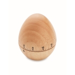 Original egg-shaped wooden kitchen clock wood colour