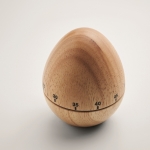 Original egg-shaped wooden kitchen clock wood colour second photographic view